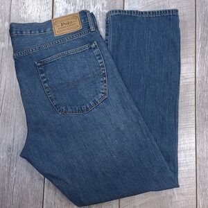 Polo Ralph Lauren Jeans Mens 36x30 Blue Varick Slim Straight Denim